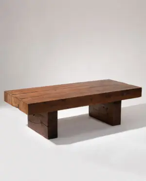 Brutalist Wooden Table