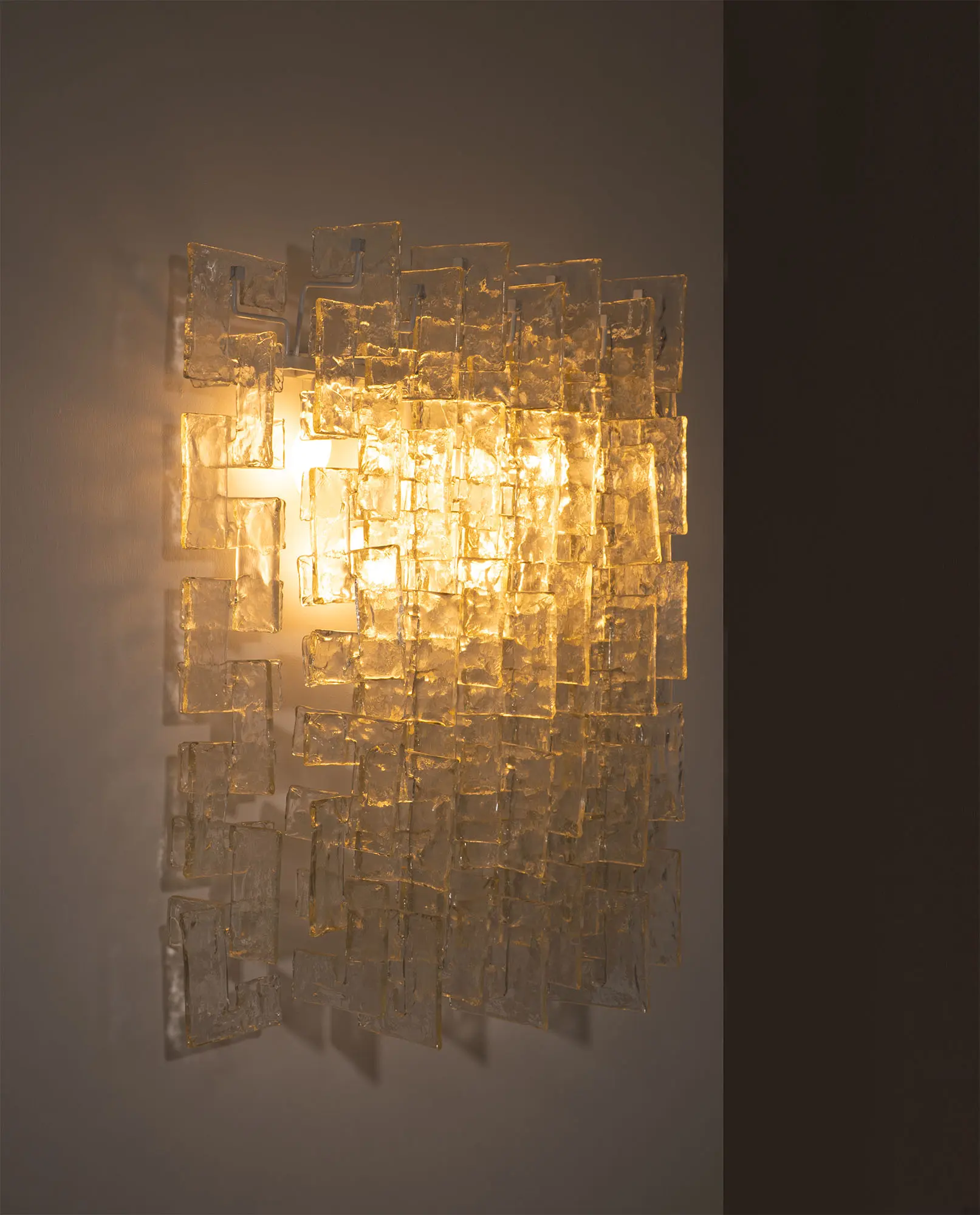 Carlo Nason, Sculptural Lace Glass Wall Lamp, 1970s - Image 7