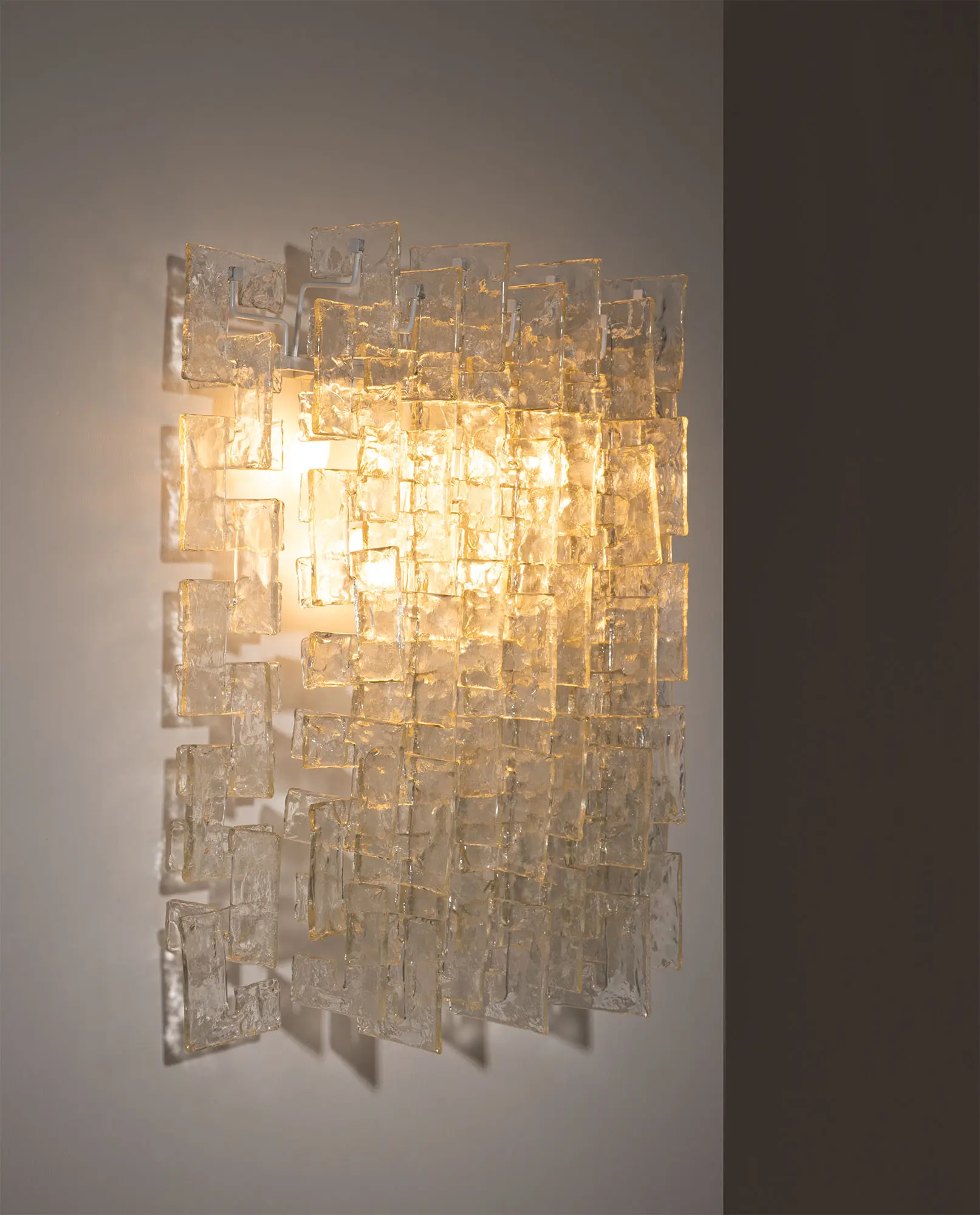 Carlo Nason, Sculptural Lace Glass Wall Lamp, 1970s - Image 8