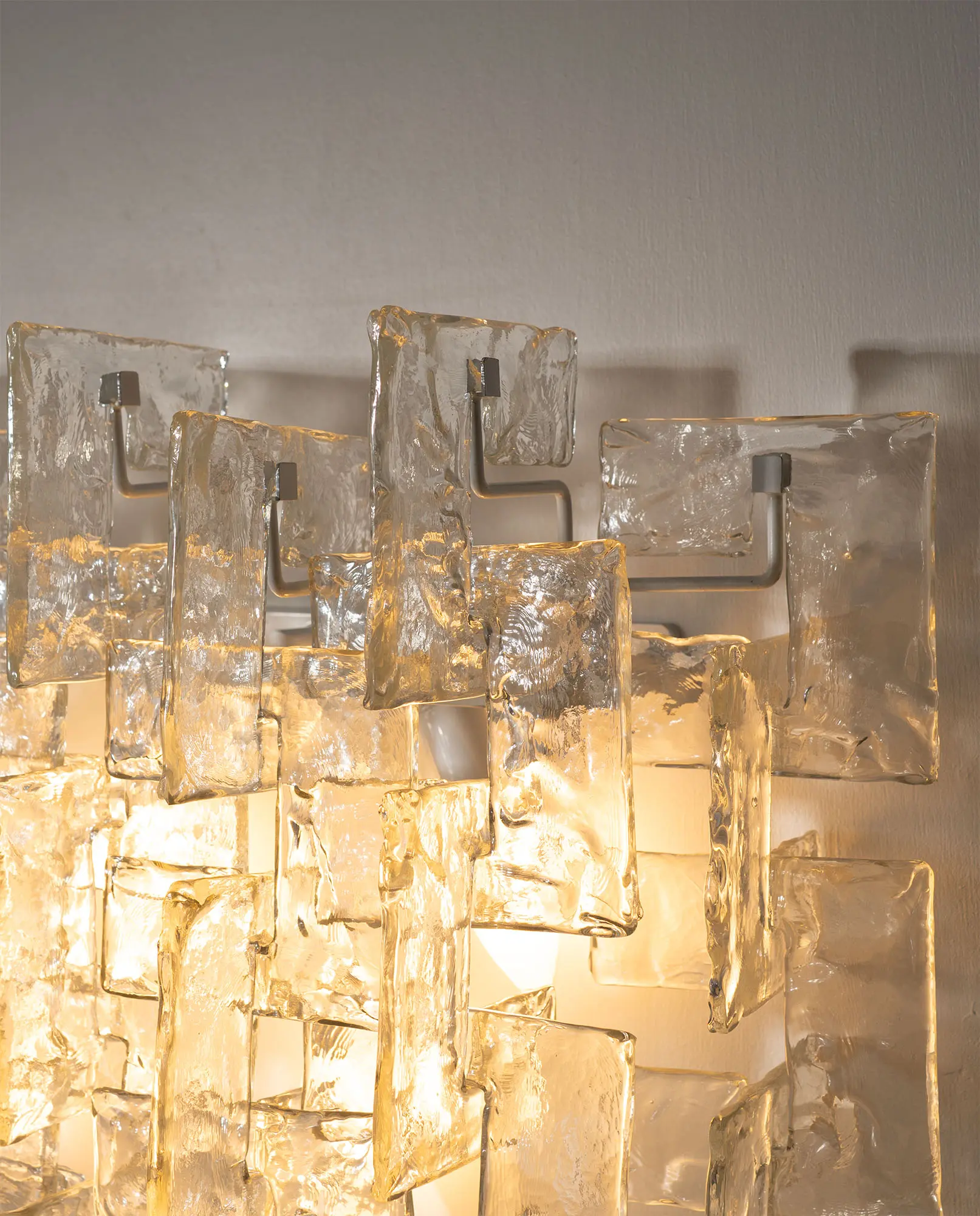 Carlo Nason, Sculptural Lace Glass Wall Lamp, 1970s - Image 9