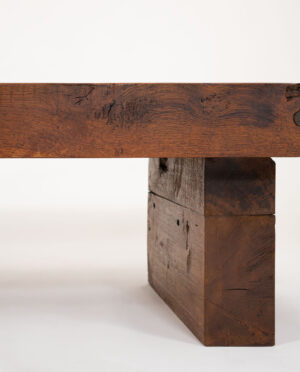 Brutalist Wooden Table - Image 6