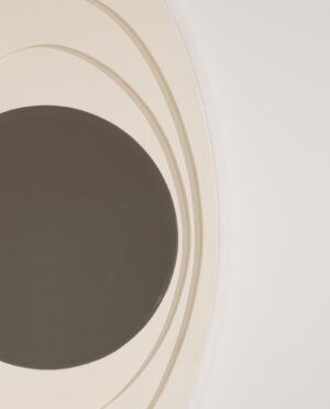 White lacquered wooden mirror - Image 3