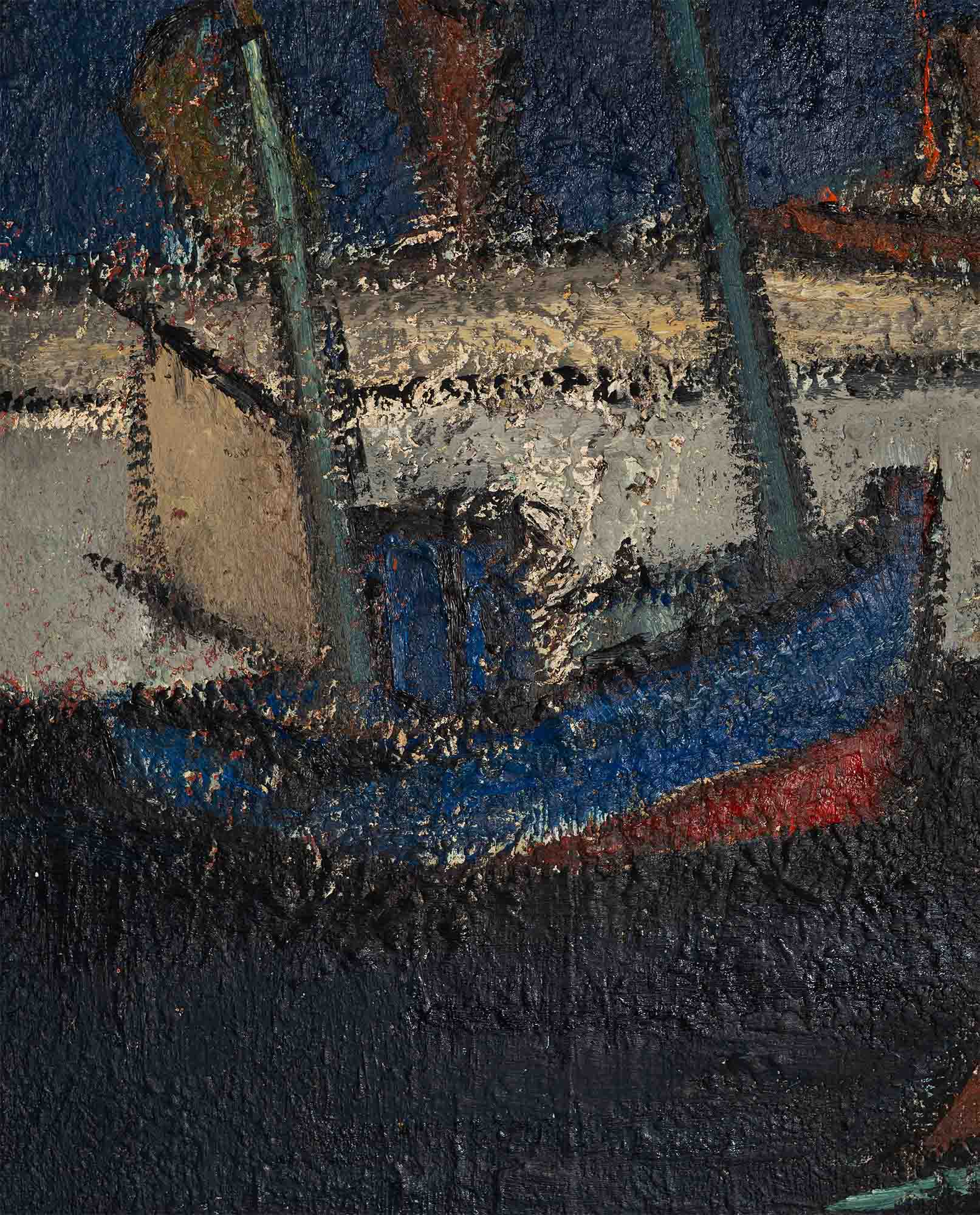 Hubert Henri de Vries, Boats in the harbor - Image 6